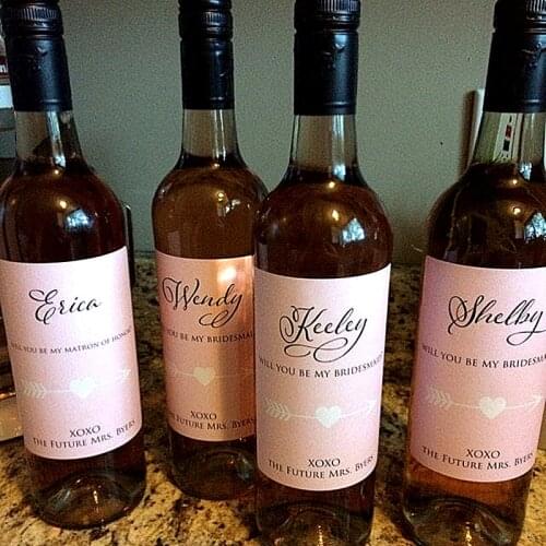 Custom Bridesmaid Wine Bottle Label,Personalized Will You Be My Bridesmaid Ways to Ask Gift,Bridesmaids Funny Invitation Ideas