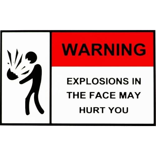 When Creativity Explodes on The Face It Will Hurt People Car Sticker PVC Personalized Body Exquisite Waterproof Decal Decorate