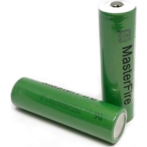 MasterFire 2pcs/lot Original 18650 US18650VTC4 3.7V 2100mAh 30A VTC4 High Drain Rechargeable Battery with Point Head For Sony