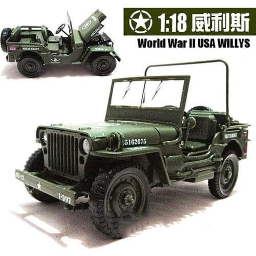 1:18 Scale Willis Hummer Military Battlefield Bus Simulation Alloy Car Model Collection Decoration Gifts Kids Toys Boys