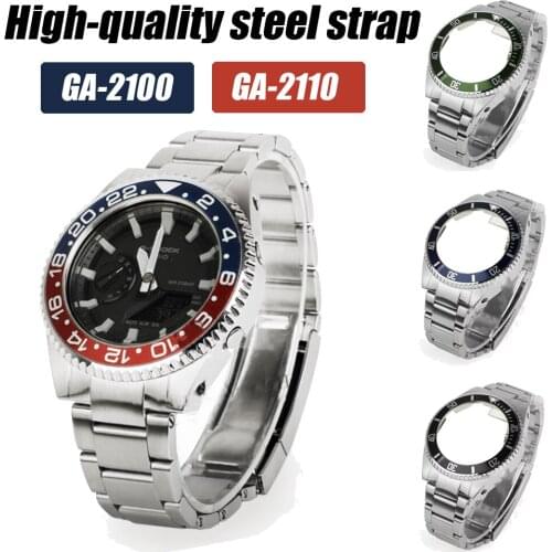 New High-quality stainless steel Bezel GA2100 Watch Strap Adapter Stainless Steel Watch Band for GA-2100 DIY watchs Accessories