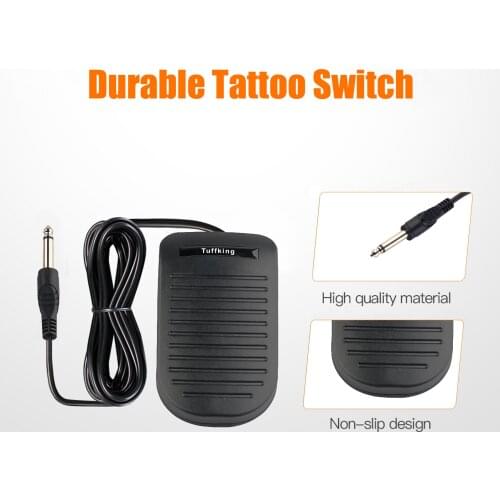 New Black Tattoo Foot Switch Professional Tattoo Foot Pedal with Power Cord Plastic Foot Pedal Switch Tattoo Machine Accessory