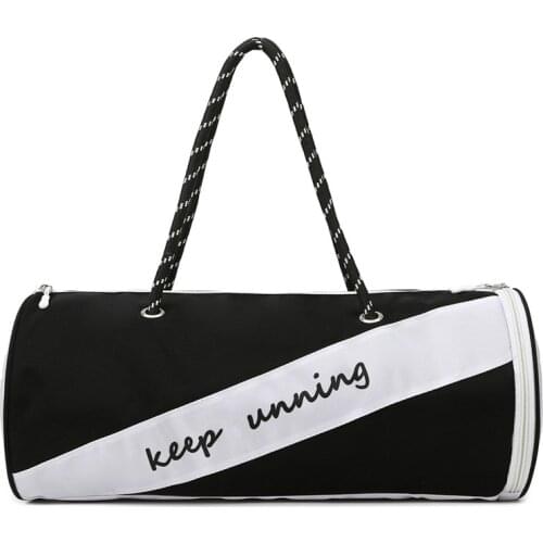 Wholesale Travel Bag Women Cylindrical With Shoe Pocket Hand Duffel Bag Weekend Bag Waterproof Shoulder Bag gym Yoga Sport Bags