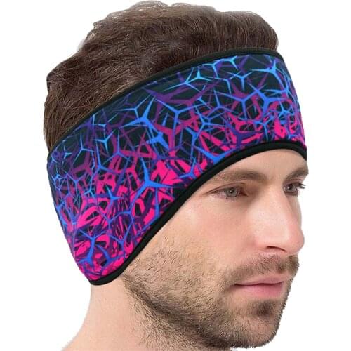 Adults Headband Unisex Windproof Floral Print Outdoor Head Band Headwrap for Running Cycling