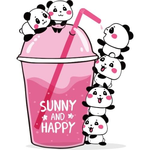 Pink Cute Cup Heat Transfer Vinyl Thermy Sticker Washable For T-Shirt Clothing Stickers on Clothes Applique Decor Transfer Print