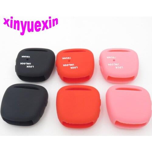 Xinyuexin Hot Sale Silicone Car Key Cover FOB Case For Toyota Wish Side 2 Button Remote Key Jacket Bag Car-stying No Logo