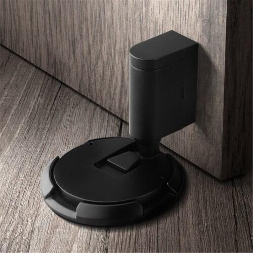Heavy Duty Magnetic Door Stopper Mechanical Door Stop Adjustable Door Holder Non-punch Sticker Furniture Door Hardware