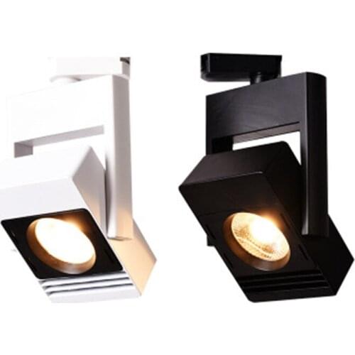 LED track light 20W 30W, square COB spotlight, suitable for home lighting, shopping malls, clothing stores, track lighting