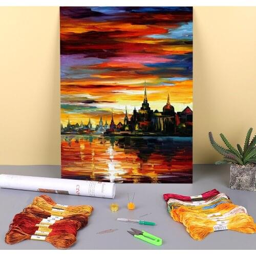 I Saw A Dream Printed Fabric 11CT Cross-Stitch DIY Embroidery Full Kit DMC Threads Handicraft Handmade Knitting Wholesale