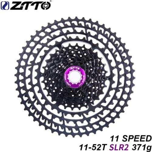 ZTTO 11s 11-52T SLR2 MTB Bicycle Cassette 11Speed Wide Ratio UltraLight 371g CNC Freewheel Mountain Bike Parts for X 1 9000