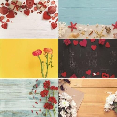 SHUOZHIKE Vinyl Custom Photography Backdrops flower Wooden Planks Photography Background LM191216-03