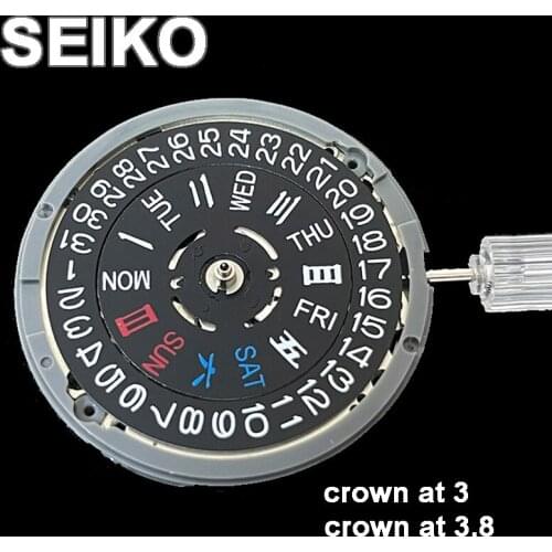 SEIKO Japan NH36/NH36A Automatic Movement Crown at 3.8 Self-winding Mechanical Date/Day Watch Replacements Part Crown at 3