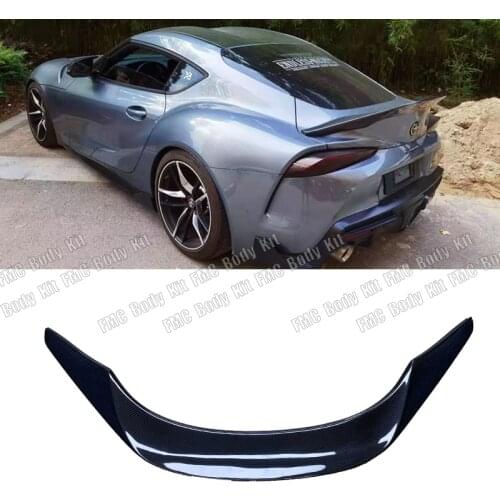 Real Carbon Fiber Car Rear Trunk Boot Lip Spoiler Wing Lid For Toyota For Supra 2018 2019 2020 Rear Tail Wing Spoiler Lip