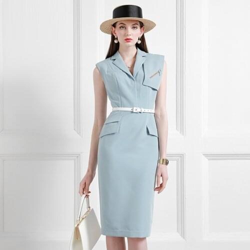 High End Design Temperament Suit Dress For Women 2021 Summer Celebrity Career Dress