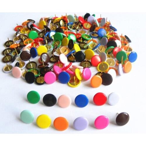 100pcs Colorful Nail Decorative Head Tirm Pin Furniture Upholstery Nails Round Head Tacks Hardware Thumbtack Stud Pushpin