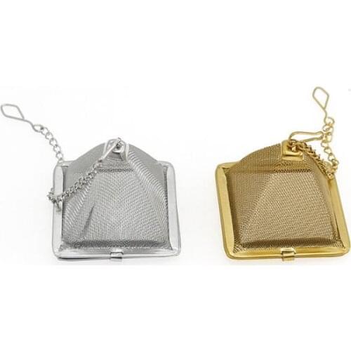 100pcs/lot Stainless Steel Pyramid Tea Infuser Tea Strainer Loose Teapot Leaf Filter Teaware Tool Accessories Free DHL SN2929
