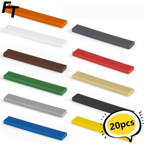 20pcs Bulk Small Particle 6636 MOC Building Block 1x6 Flat Non Perforated Light Board Accessories Building Block Castle Toys