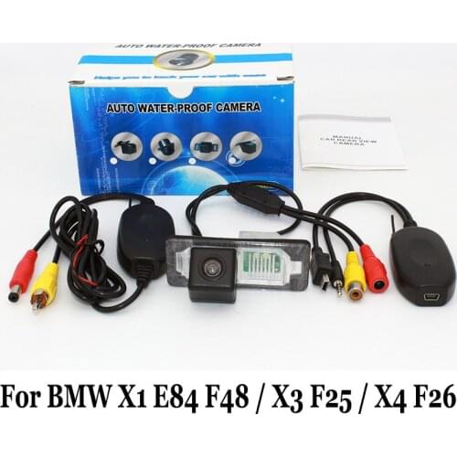 Car Parking Camera For BMW X1 E84 F48 / X3 F25 / X4 F26 / RCA AUX Wire Or Wireless / HD CCD Night Vision Rear View Camera