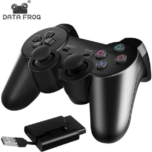 DATA FROG 2.4GHz Wireless Controller For Sony PS2 Gamepad Joystick Joypad For Sony Playstation PS2 Console For Sony PS3 For PC
