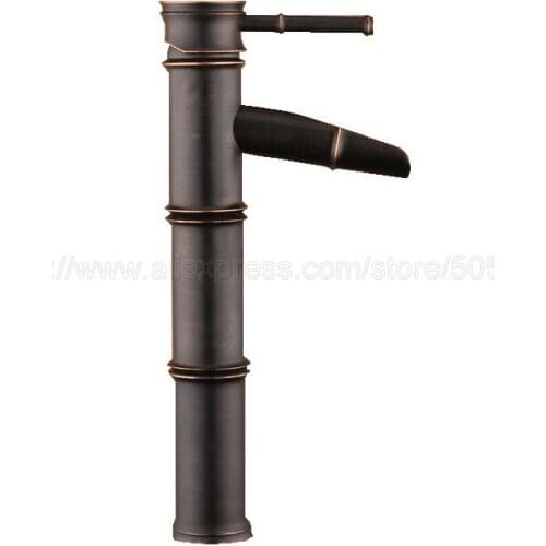 Oil Rubbed Bronze bathroom basin faucet Bamboo style single hole basin faucet hot and cold water tap znf022