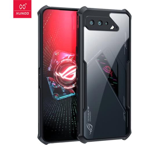 For Asus ROG Phone 5 Ultimate Case Shookproof Airbag Bumper +Transparent Back Cover For ROG Phone 5 Phone 5 Pro чехол Xundd