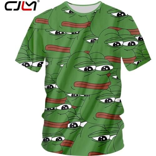 CJLM Mens Casual Tshirt 2018 New Arrival 3D Full Print Frog T-shirts T Shirt Hombre Hip Hop Fitness Clothes Man Brand