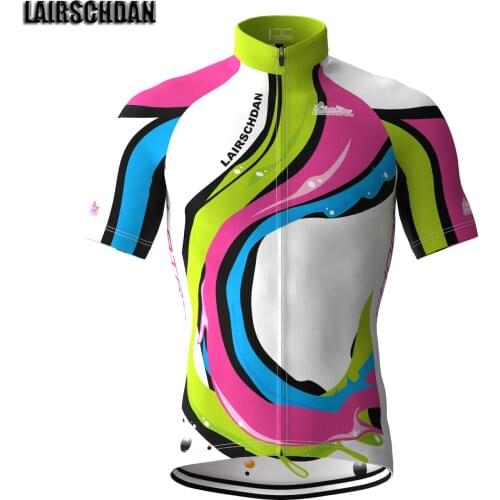 LairschDan Road Cycling Jerseys Men Mountain Bike Jersey MTB Bicycle Shirts Short Sleeve Tops Ropa Ciclismo Racing Cycle Clothes
