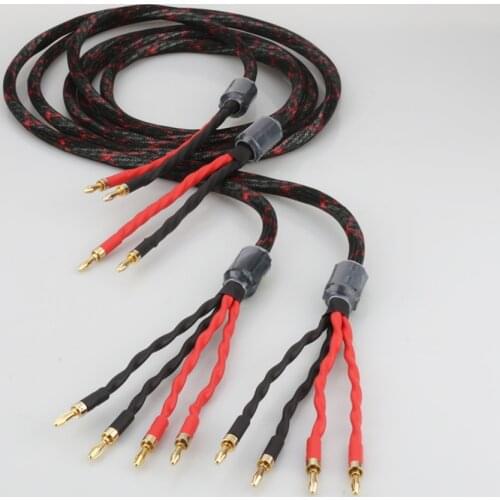Audiocrast HI-End Western Electric Speaker Cable HIFI Audiophile Cable Banana To Banana Plug Biwire LoudSpeaker Wire Audio Line