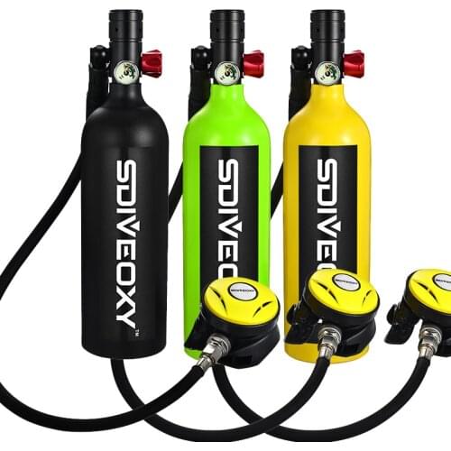 Mini Diving Oxygen Tank 1L Use 20 Minutes Diving Equipment Underwater Respirator Scuba Dive Swimming Oxygen Cylinder Refillable