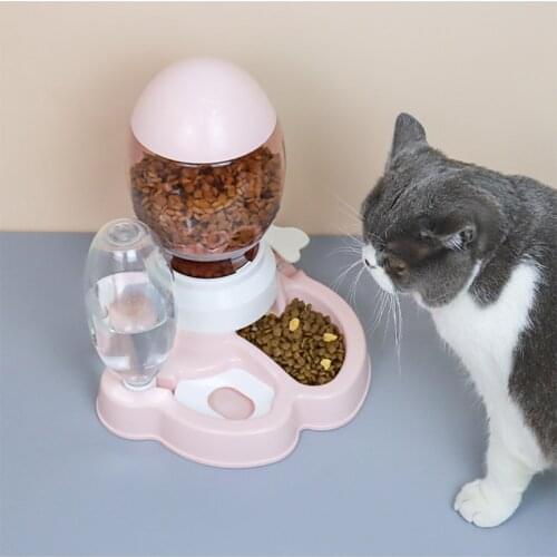 Pet Feeder Bowl Dog Cat Water Dispenser Double Dogs Drinking Bowl Cats Dish Bowls for Pets Food Supplies Container Accessories