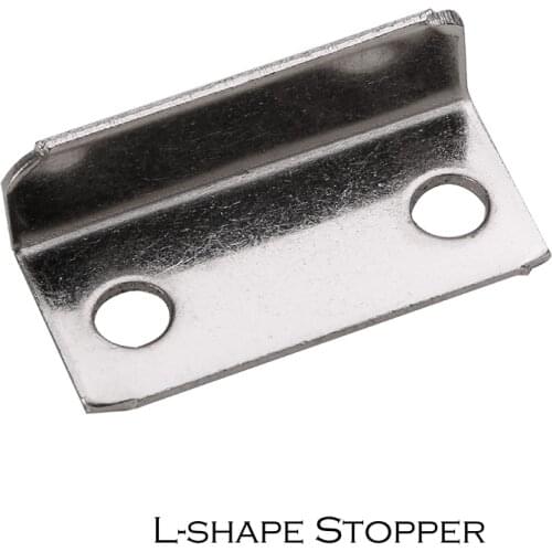 L29 W14 H9 mm Iron material Nickel color L-shape metal Bracket Door Drawer stopper