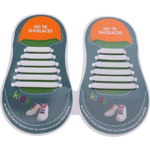 Easy No Tie Elastic Shoe Lace 100% Silicone Trainers Shoes Kids Shoelaces