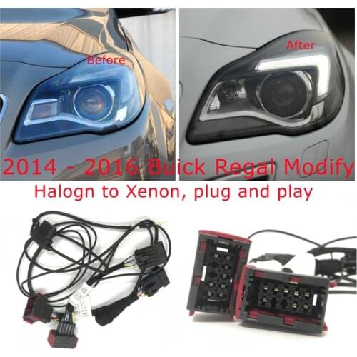 CZMOD Car Headlight Modification Upgrade Special Transfer Wiring Adapter Harness For 2014-2016 Buick Regal From Halogen To Xenon