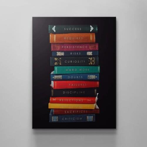 Prints Canvas Wall Art Success Painting Modular Book Pictures Vintage Home Decoration Minimalism Poster Living Room Decor