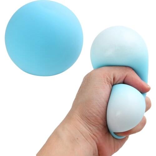 Stress Balls Rainbow Colorful Soft Foam PU Squeeze Squishy Balls Toys for Kids Children Adults Stress Relief Funny Toys