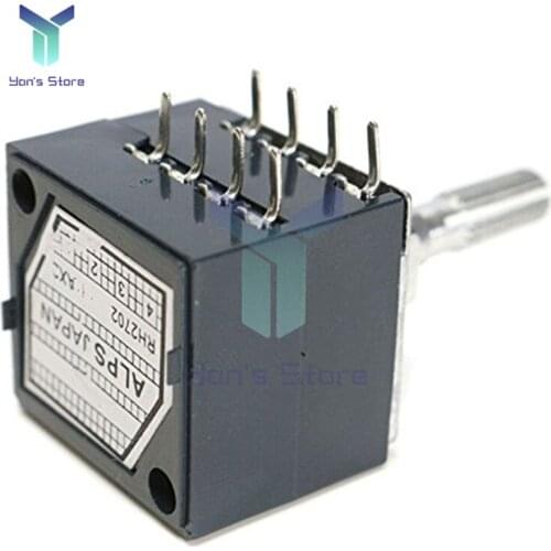 Newest Rotary Potentiometer ALPS RH2702 50K Dual 8 Feet Potentiometer Stereo Speaker Amplifier Volume Potentiometer