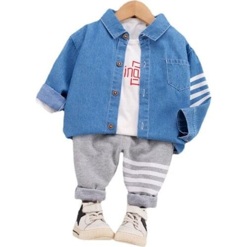 New Spring Autumn Baby Boys Girls Clothes Children Fashion Jacket T-Shirt Pants 3Pcs/Sets Toddler Casual Costume Kids Tracksuits