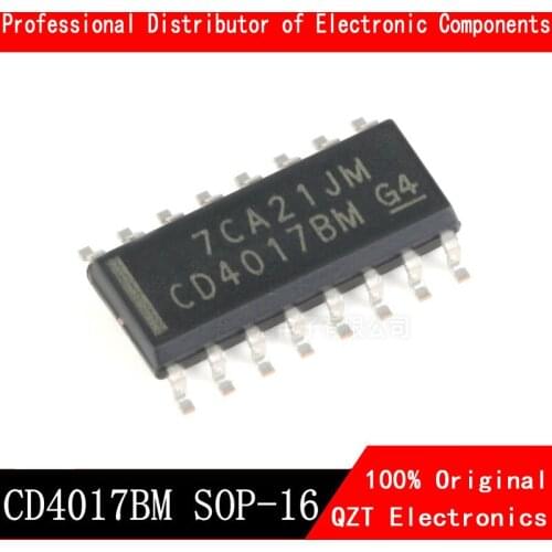 10PCS CD4017BM SOP16 CD4017B CD4017 4017 SOP-16 SMD New and Original IC Chipset