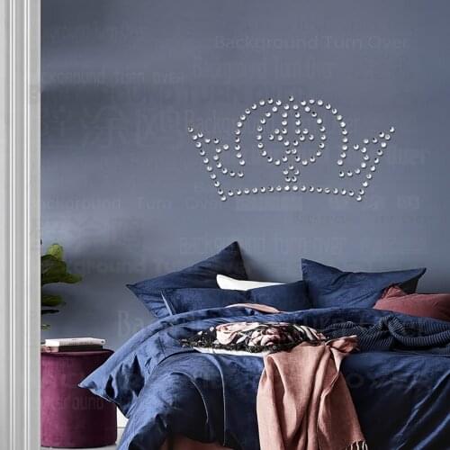 Crown Rhinestone crystal diamond stickers Background Wall gift for women decorative art poster living roomD012