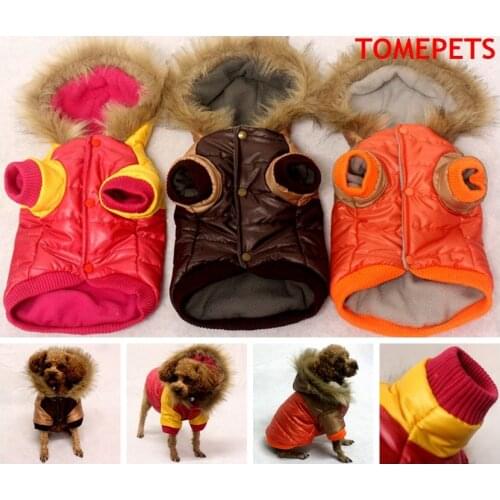 TOMEPETS Pet clothing dog jacket doggie warm-keeping autumn&winter coat in orange/coffee/peach 4 sizes available with hoodie