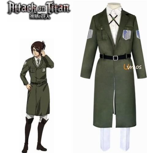 Attack on Titan 3 Cosplay Costume Trench Coat Eren Jaeger Long Coat Halloween Outfit