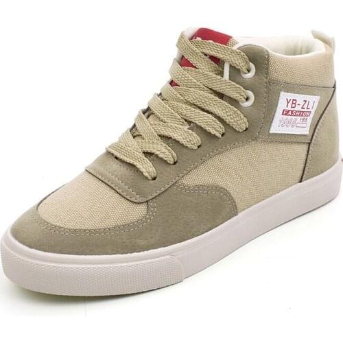 Color Matching High Canvas Sneakers Shoes Female 2019 Spring New Chic Student Sports Korean Version Of The Wild Port Wind Shoes