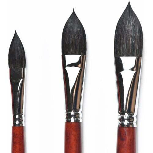 1PC High Quality Squirrel Mix Hair Wooden Handle Watercolor Artist Art Supplies Paint 666OVAL Brush Pen For Professional Drawing