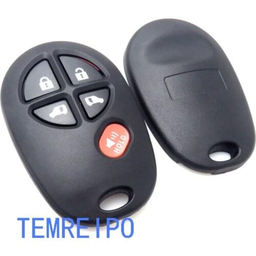 10pcs/lot 4+1 Buttons Remote Key Shell Keyless Case Fob Fit For TOYOTA Highlander Sport Replacement Blank Key