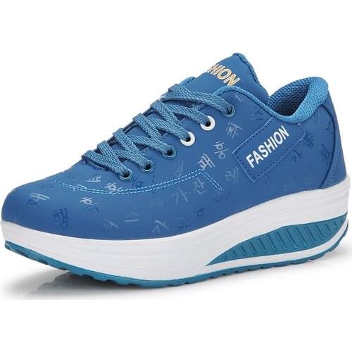 2021 Fashion Women Sneakers Height Increasing Summer Breathable Waterproof Wedges Platform Shoes Woman Pu Leather Casual Shoes