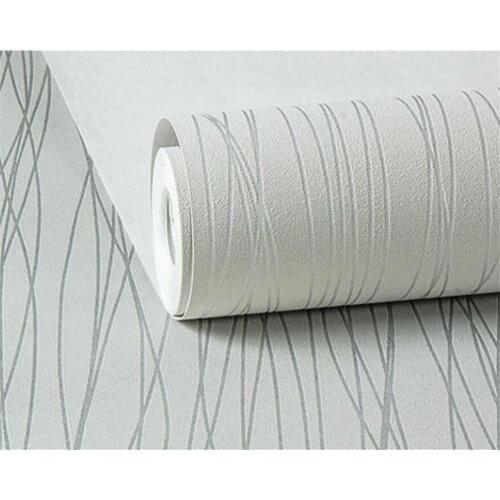 Beibehang 3d wallpaper Solid color modern silver gauge yellow striped 3D wallpaper bedroom wall covered with 10m wallpaper roll