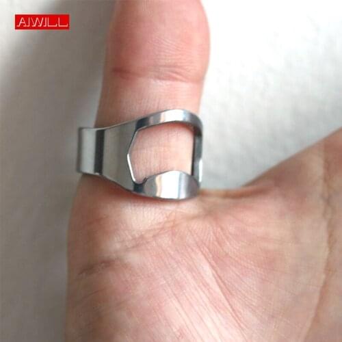 AIWILL Simple thumb Beer Opener with Stainless Steel easy to carry Portable Bottle Openers a gift for man