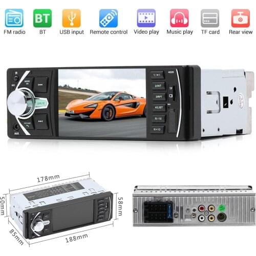 4022B Single 1 DIN Car Radio 4.1 inch Bluetooth AUX Input USB Auto Stereo In Dash Head Unit Car Multimedias Player Accessories