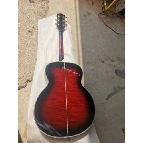 Free shipping custom vintage guitar jumbo size 6 strings electric solid guitar guild style with presys blend pickups