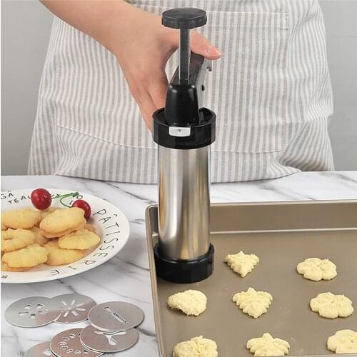 Bkitchen Cookie Gun Machine Cookie Making Cake Decoration Press Molds Pastry Piping Nozzles Cookie Press home Tool